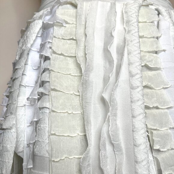 White Mummy Skirt Sz Large XL Beach Bride Top Mermaid Halloween Costume Cosplay - Picture 7 of 13